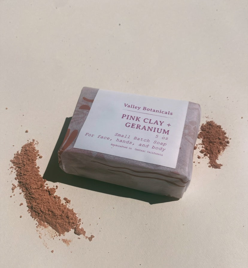 Pink Clay + Geranium Soap